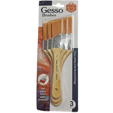 Keep Smiling Gesso Chisel Brush Set of 3